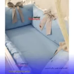 تخت و گهواره کنار مادر چوبی نارسیس لوکس ابعاد سبد 120 در 80