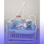 تخت و گهواره کنار مادر چوبی نارسیس لوکس ابعاد سبد 120 در 80