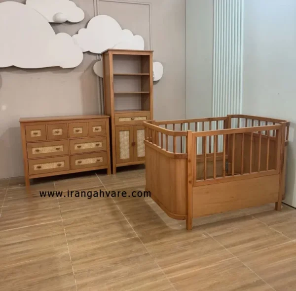 ست ٣ تيكه چوبى حصيرى كد S