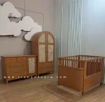 ست ۳ تکه چوبی حصیری کد R