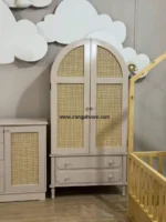 سرویس ٣ تيكه كلبه كشودار، كمد و دراور حصيرى