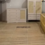 کنسول دراور چهار کشو حصیری چوبی