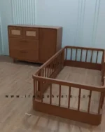 دراور کنسول‌دار با کشوهای حصیری و چوب راش گرجستان