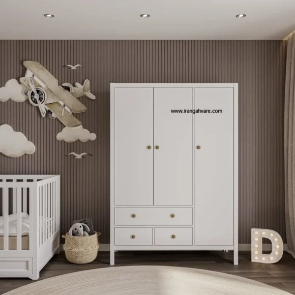 kids-wardrobe-three-door كمد 3 در با 3 كشو كد E