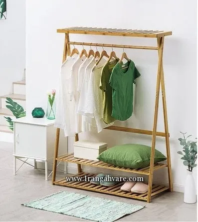 kids-wooden-clothing-rack رگال لباس چوبی