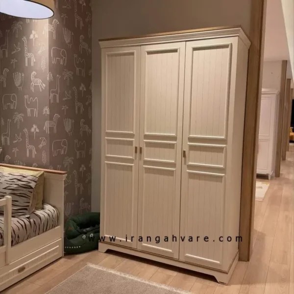 ست ٣ تيكه تخت كشو دار، دراور و كمد ٣ در