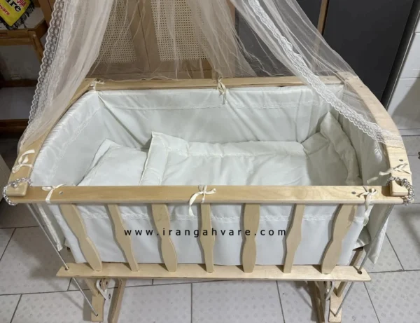 تخت گهواره کنار مادر پلای وود (چوب چندلایه) تاشو