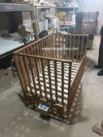تخت و گهواره چوبی مدل ویکتوریا