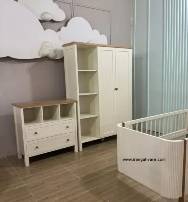 wardrobe_child_mdf کمد کودک و نوجوان با کشو و کتابخانه جانبی