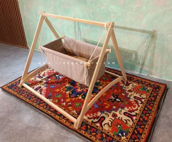 گهواره ننو کودک چوبی مدل سنتی