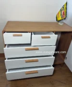 دراور دور چوب لبه گرد عرض ١٢٠ (دراور بزرگ) ٥ كشو با يك كمد جانبى