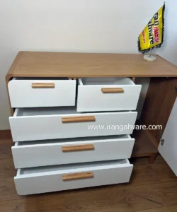 دراور دور چوب لبه گرد عرض ١٢٠ (دراور بزرگ) ٥ كشو با يك كمد جانبى