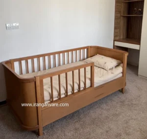 ست تخت و دراور چوبی و حصیری