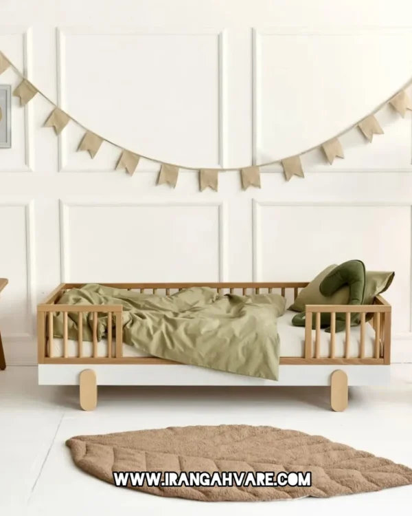 wooden-montessori-bed-kids-teens تخت مونته سورى كد B