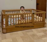 تخت مونته سورى منحنى چوب و حصير
