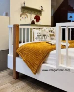 تخت نوزاد نوجوان منحنى و نرده اى