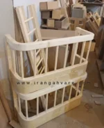 تخت نوزاد نوجوان منحنى و نرده اى