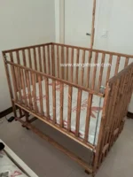 تخت و گهواره چوبی مدل ویکتوریا