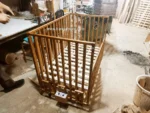 تخت و گهواره چوبی مدل ویکتوریا