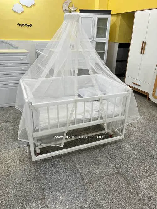 تخت و گهواره چوبی کنار مادر نارسیس سایز سبد 120 در 80 (21) تخت و گهواره چوبی کنار مادر نارسیس سایز سبد 120 در 80