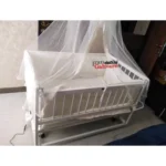 تخت و گهواره چوبی کنار مادر نارسیس سایز سبد 120 در 80