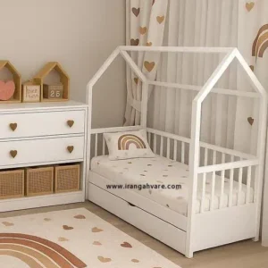 تخت کلبه ای کشودار کد C