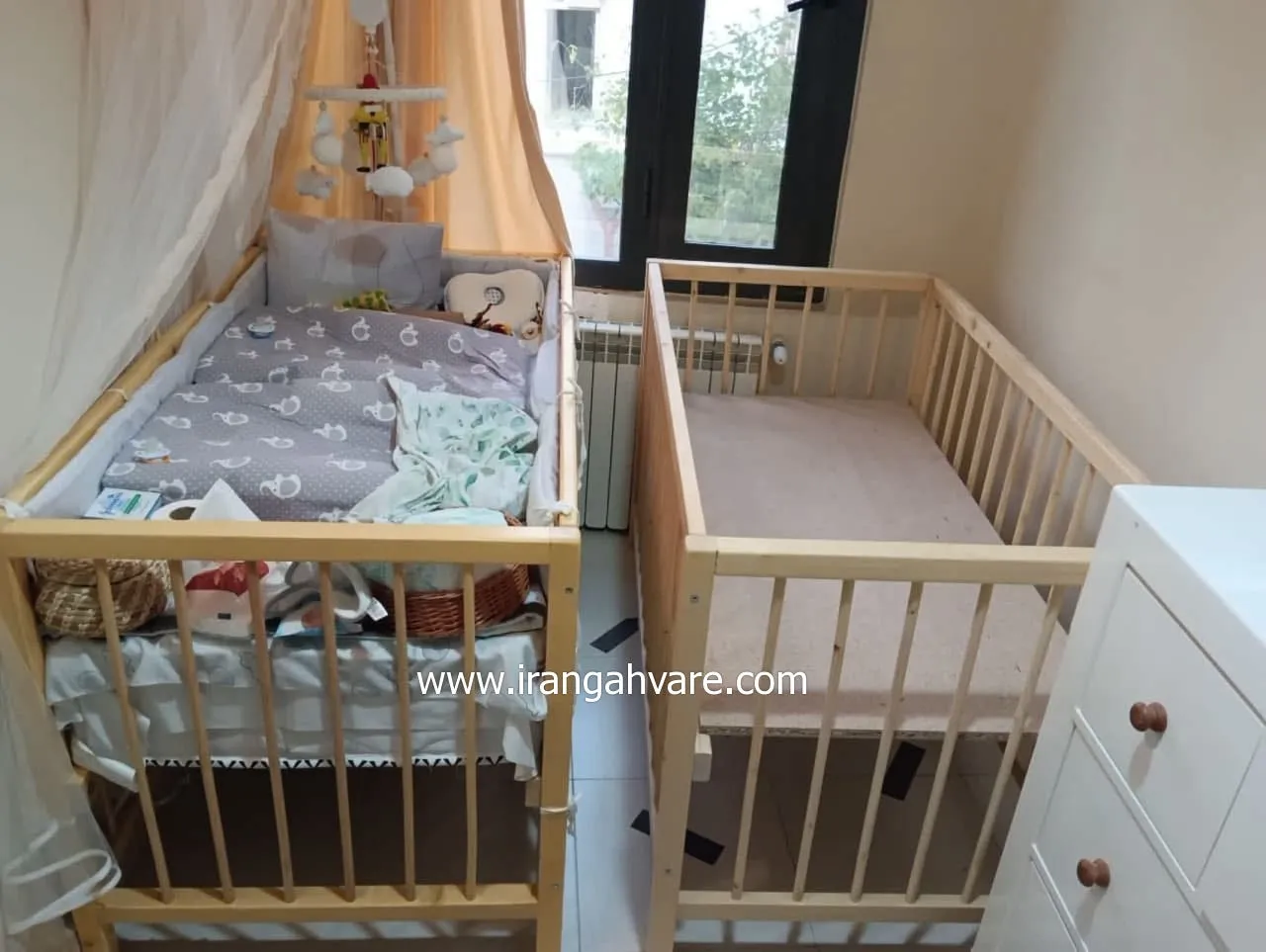 تخت کودک طرح ایکیا با چوب روسی