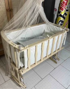 تخت گهواره کنار مادر پلای وود (چوب چندلایه) تاشو