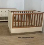 تخت کودک کنار مادر با نرده های مستطیلی—مدل ملورین