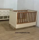 تخت کودک کنار مادر با نرده های مستطیلی—مدل ملورین