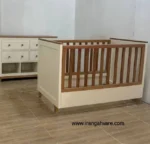 تخت کودک کنار مادر با نرده های مستطیلی—مدل ملورین