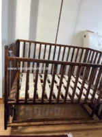 تخت و گهواره چوبی مدل ویکتوریا
