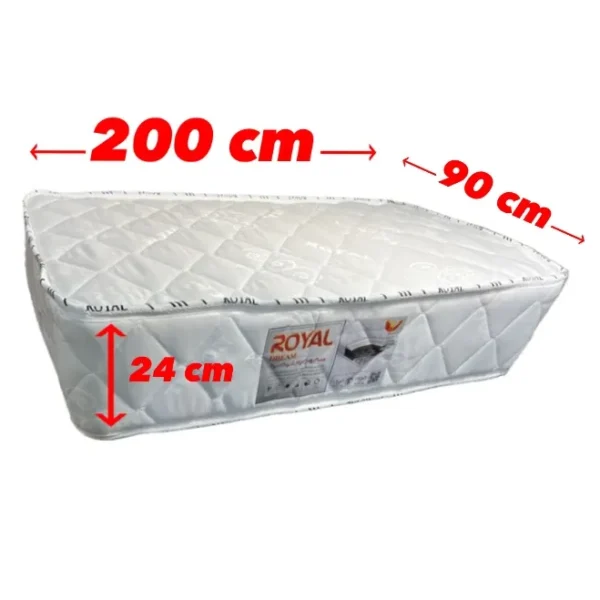 تشک-تکنفره-بزرگسال-سایز-90-200-ضخامت-24-سانتی-رویال-اصلی2 تشک یک نفره طبی فنری رویال مدل پرک ابعاد 90200 سانتی متر با ضخامت 24 سانت و 60 ماه ضمانت