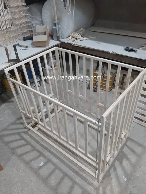 تخت و گهواره چوبی مدل ویکتوریا