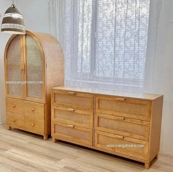 دراور 6 کشو حصیری