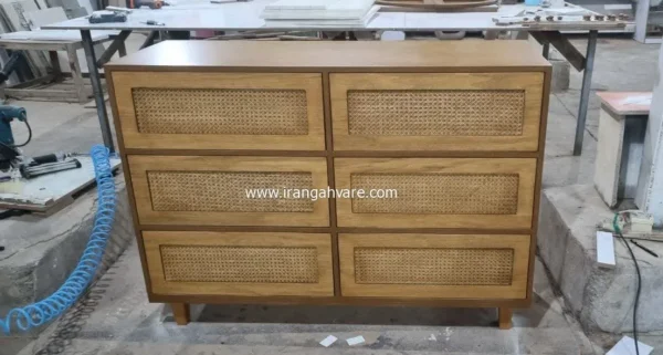 دراور 6 کشو حصیری