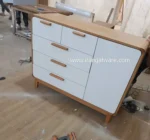 دراور دور چوب لبه گرد عرض ١٢٠ (دراور بزرگ) ٥ كشو با يك كمد جانبى