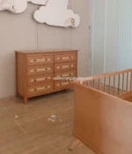 دراور ٨ كشو چوبى حصيرى كد B