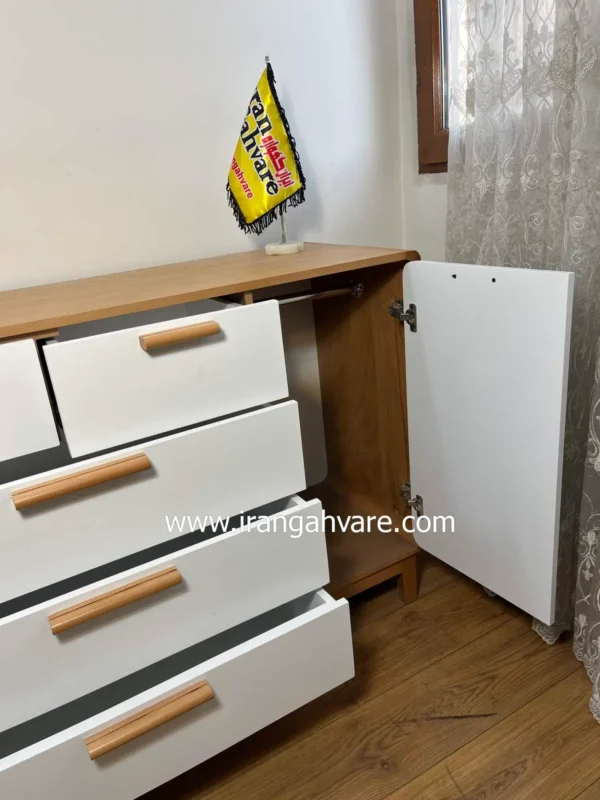 دراور دور چوب لبه گرد عرض ١٢٠ (دراور بزرگ) ٥ كشو با يك كمد جانبى