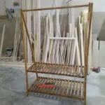 رگال چوبی لباس دو طبقه