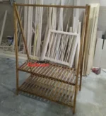 رگال چوبی لباس دو طبقه
