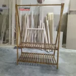 رگال چوبی لباس دو طبقه