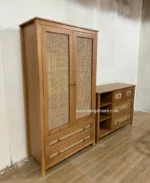 سرويس ٣ تيكه چوبى حصيرى كد N