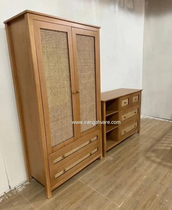 سرويس ٣ تيكه چوبى حصيرى كد N