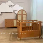 ست ۳ تکه چوبی حصیری کد R