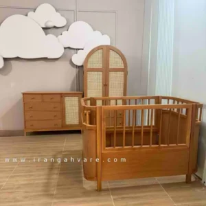 ست ۳ تکه چوبی حصیری کد R