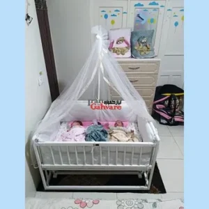 گهواره چوبی برقی نارسیس سایز 120 در 80 سانت