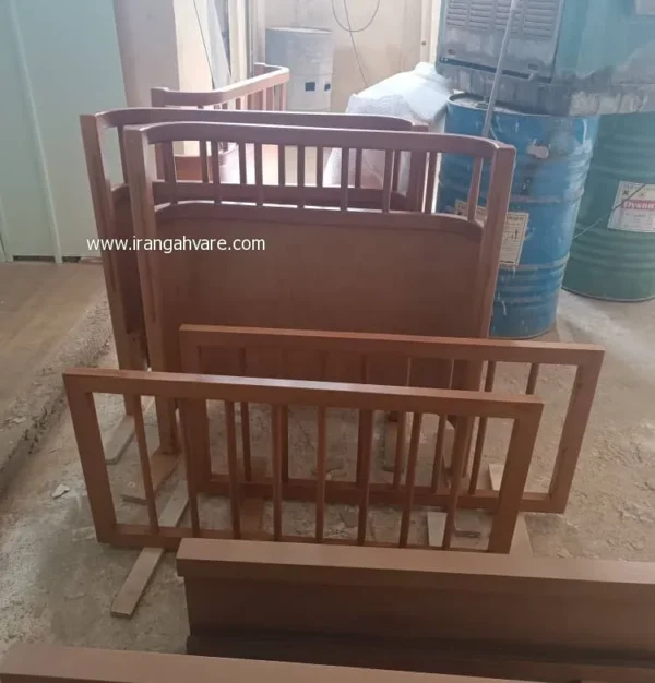 ست تخت و دراور چوبی و حصیری