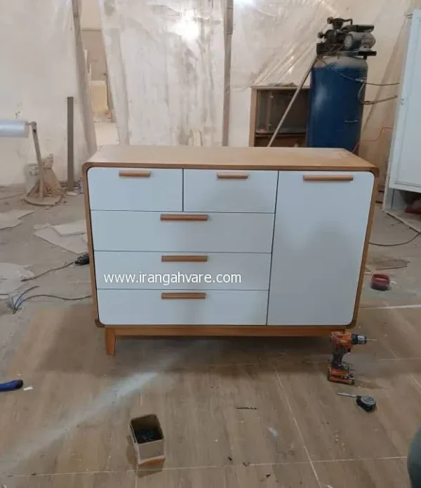 دراور دور چوب لبه گرد عرض ١٢٠ (دراور بزرگ) ٥ كشو با يك كمد جانبى