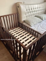 تخت و گهواره چوبی مدل ویکتوریا